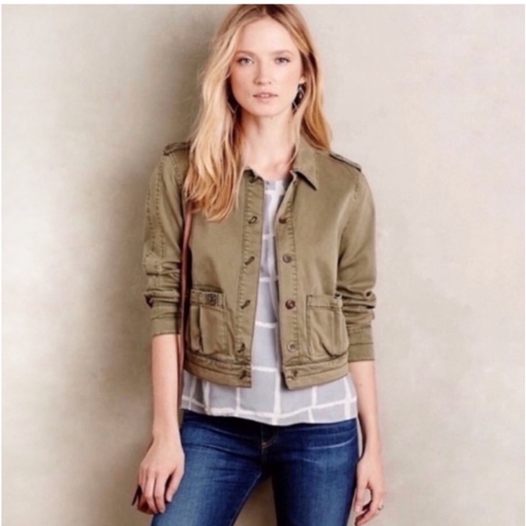 Anthropologie Jackets & Blazers - Anthropologie Hei Hei cropped military utility jacket Size M